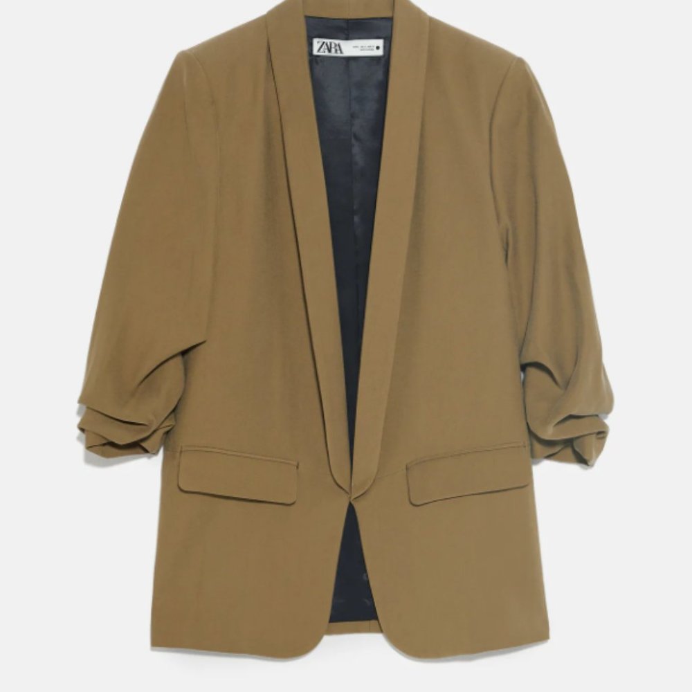 ZARA BLAZER WITH TURN-UP SLEEVES S-M